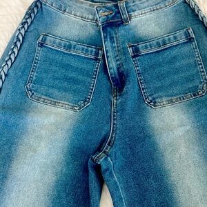 Boutique braided side jeans